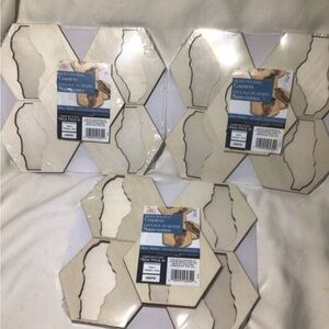 Set of 15 Mod Podge DIY Wood Coasters Resin Pouring Arts & Crafts New!